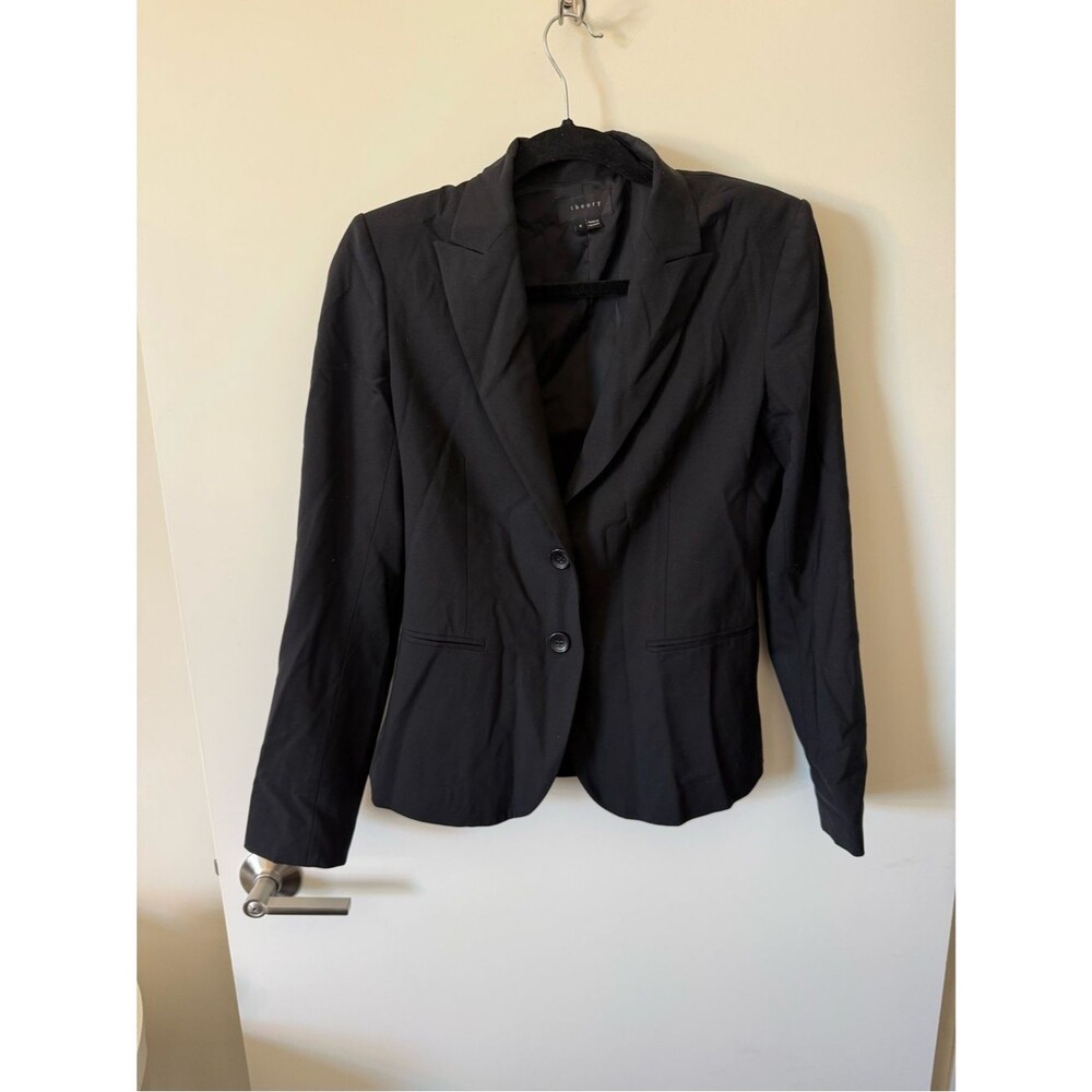Theory Black Women's Tailored Blazer Jacket